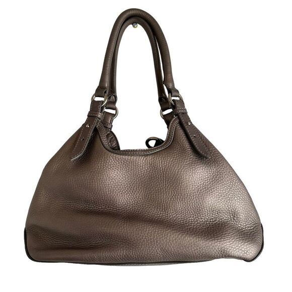 Cole Haan Tan Leather Metallic Handbag - Picture 2 of 7
